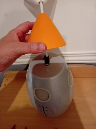 Lámpara Techo Cohete Gris Naranja Rojo