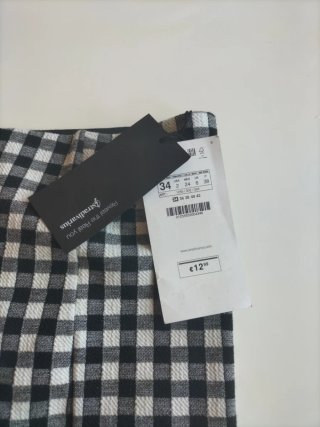Vestido cuadros Stradivarius Talla 34