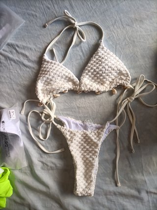Bikini blanco conchas S