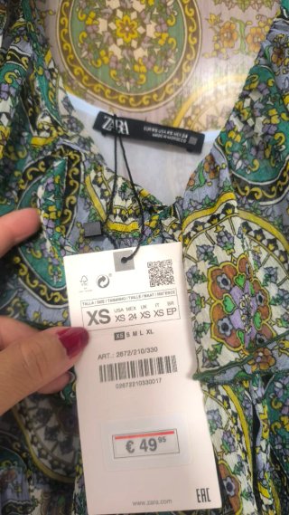 Vestido Zara Largo Estampado