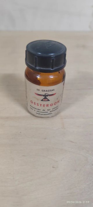 Bote VACIO cristal GESTERGON antiguo