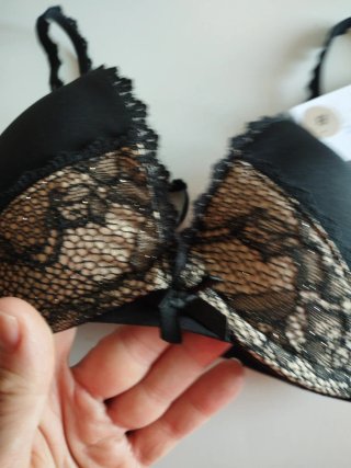 Sujetador H&M Push-up Encaje Negro Talla 85