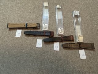 LOTE 4 CORREAS DE RELOJ DE PIEL