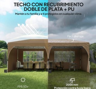 Carpa Plegable 6x3 con Tiras Reflectantes