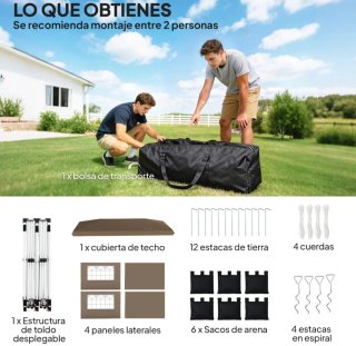 Carpa Plegable 6x3 con Tiras Reflectantes