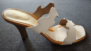 Sandalias de piel blancas T-38
