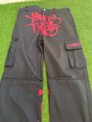 Pantaloni Cargo Minus Two Rossi Neri