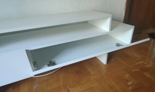 Mueble TV Blanco - Casi Nuevo + 2 Estanterías
