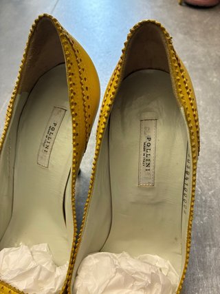 Scarpe tacco Pollini gialle vintage
