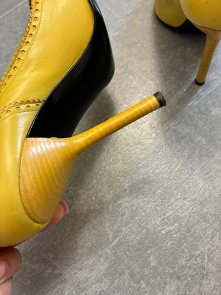Scarpe tacco Pollini gialle vintage