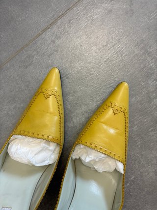 Scarpe tacco Pollini gialle vintage