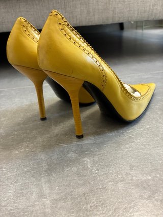 Scarpe tacco Pollini gialle vintage