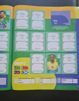 Álbum mundial con cromos incluidos en el album