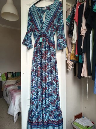 Vestido largo estilo indio talla única