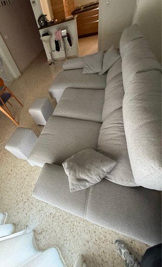 Sofá modular gris claro