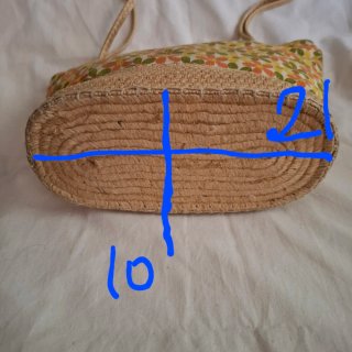 Bolso rafia y tela