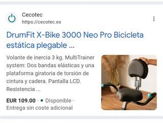 Bicicleta Estática Cecotec X-Bike Neo3000