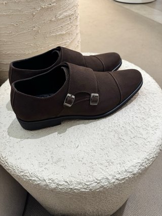 Zapatos de vestir hombre marrones con hebillas