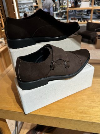 Zapatos de vestir hombre marrones con hebillas
