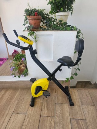 Bicicleta Estática Plegable Amarilla X BIKE