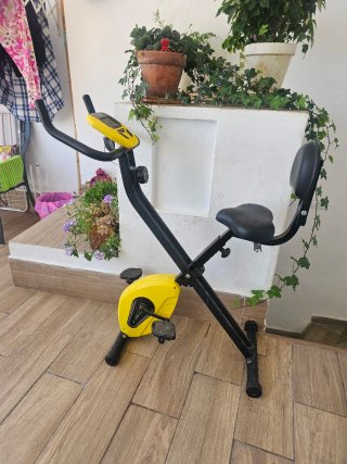 Bicicleta Estática Plegable Amarilla X BIKE