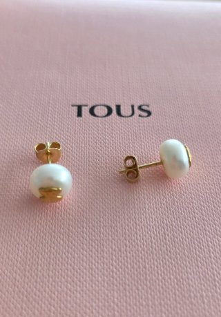 Pendientes Tous Oso Perla y Oro