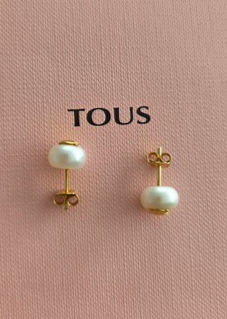 Pendientes Tous Oso Perla y Oro
