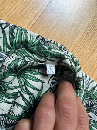 Camisa Hawaiana Estampada Cebra y Hojas