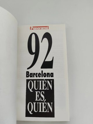 Libro Guía Barcelona 92 - Quién es Quién