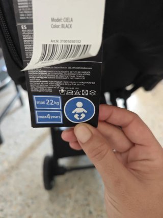 Carrito de bebé Kikka Boo negro