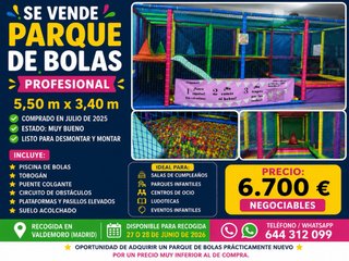 Parque de Bolas Profesional 5,50x3,40m