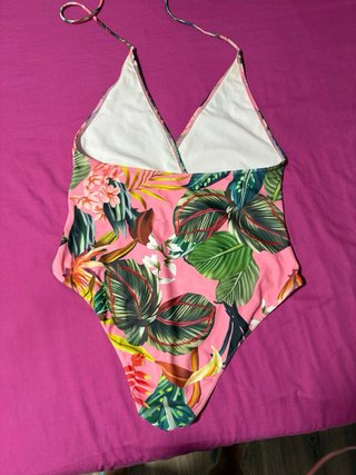 Bañador estampado tropical mujer