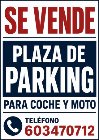 Plaza de Parquin 5,85 largo x2,20 Ancho.