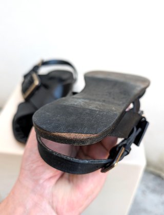 Bottega Veneta Criss Cross Black Leather Sandals