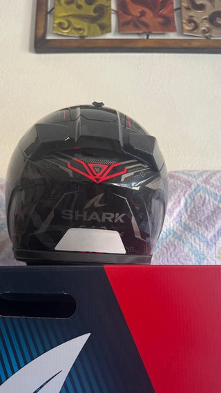 Casco Shark Skwal i3 Linik Negro/Rojo Talla M
