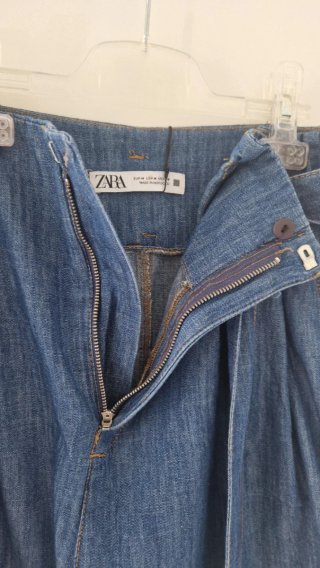 Short Denim pinzas cinturón lazada