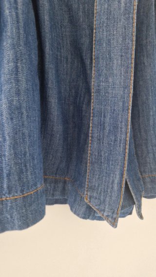Short Denim pinzas cinturón lazada