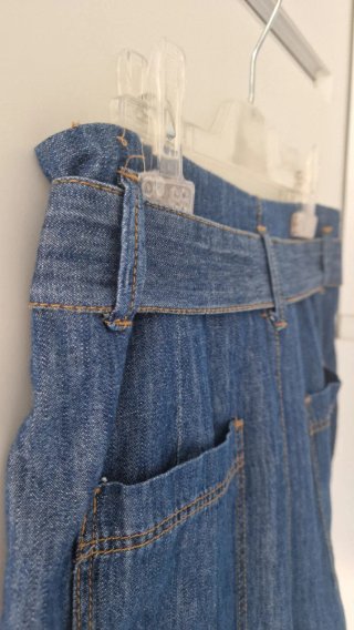 Short Denim pinzas cinturón lazada