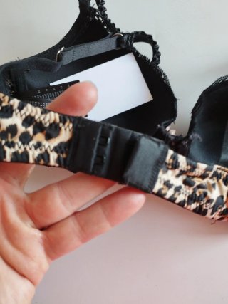 Sujetador Push-Up H&M Animal Print Negro Marrón