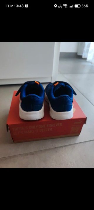 Scarpe ginnastica bambino Puma blu numero 21