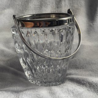 Cubitera Cristal y Acero Inox Vintage