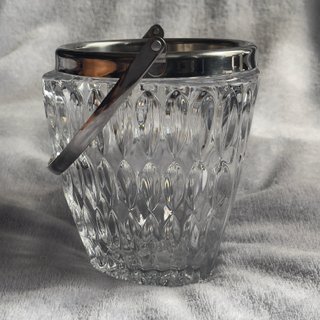 Cubitera Cristal y Acero Inox Vintage