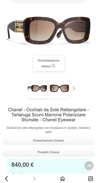 Occhiali da sole Chanel originali