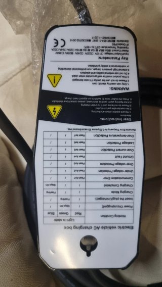 Cargador coche electrico tipo1 16A enchufe domesti
