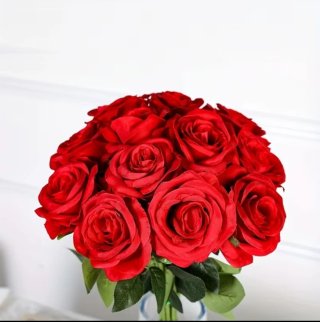 10 Flores Artificiales Rojas