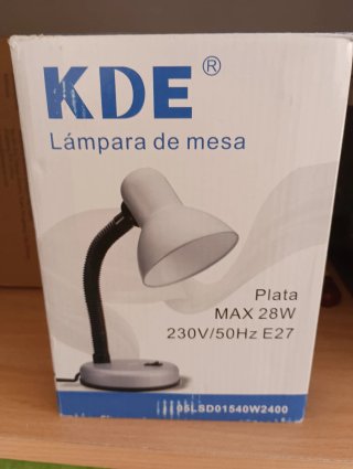 Lámpara de mesa KDE Flexo Plata MAX 28W