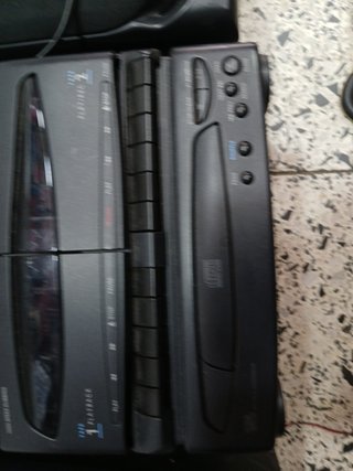 Minicadena philips FW 330 negra con doble pletina
