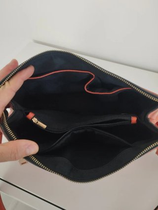 Bolso bandolera naranja con flecos