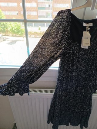 Vestido gasa estampado Mango