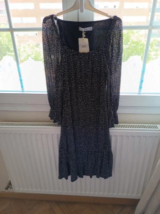 Vestido gasa estampado Mango
